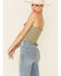 Image #4 - Eyeshadow Women's Smocked Crop Cami, , hi-res