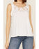 Image #3 - Wrangler Retro Women's Crochet Knit Lace Tank Top, White, hi-res