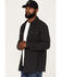 Image #3 - Moonshine Spirit Men's Cask Small Plaid Print Snap Western Flannel Shirt, Brown, hi-res
