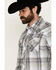 Image #4 - Wrangler Retro Men's Plaid Print Long Sleeve Snap Western Shirt , Grey, hi-res
