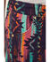 Ranch Dress'n Girls' Purple Southwestern Print Stretch Super Flare Jeans , , hi-res
