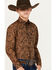 Image #2 - Cinch Boys' Paisley Print Long Sleeve Button Down Western Shirt, Black, hi-res