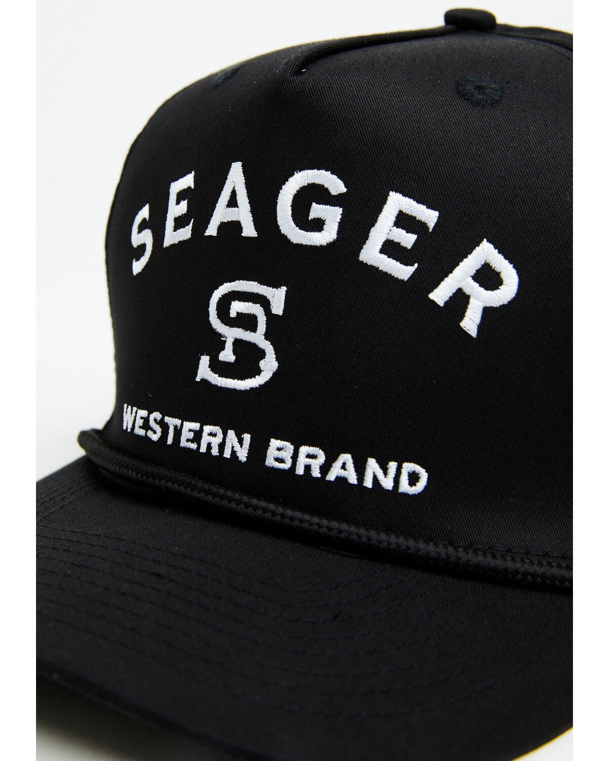 Image #2 - Seager Men's Branded Ball Cap, Black, hi-res