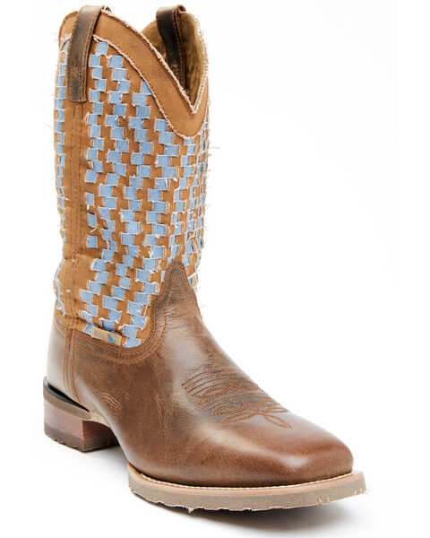 Image #1 - Laredo Men's Ned Woven Western Boots - Broad Square Toe, Brown, hi-res