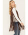 Idyllwind Women's Hattie Beaded Fringe Vest , Dark Brown, hi-res