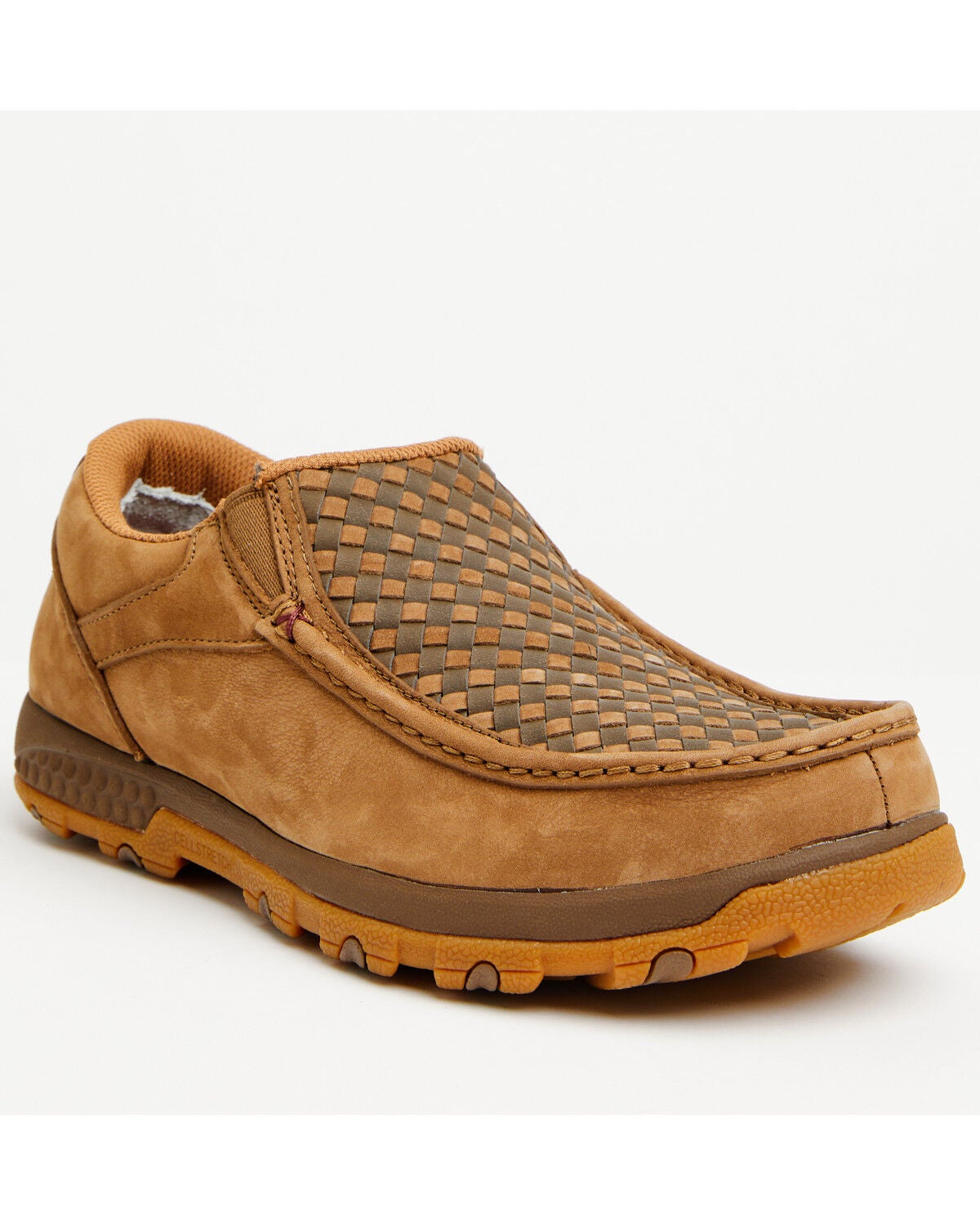 Twisted X Men's Slip-On Driving Mocs, Camel, hi-res
