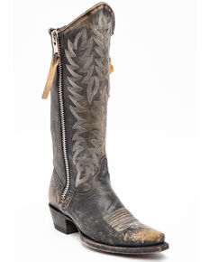Idyllwind Women's Latigo Performance Western Boots - Snip Toe, Black/tan, hi-res