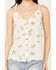 Image #3 - Cleo + Wolf Women's Butterfly Cropped Cami, White, hi-res