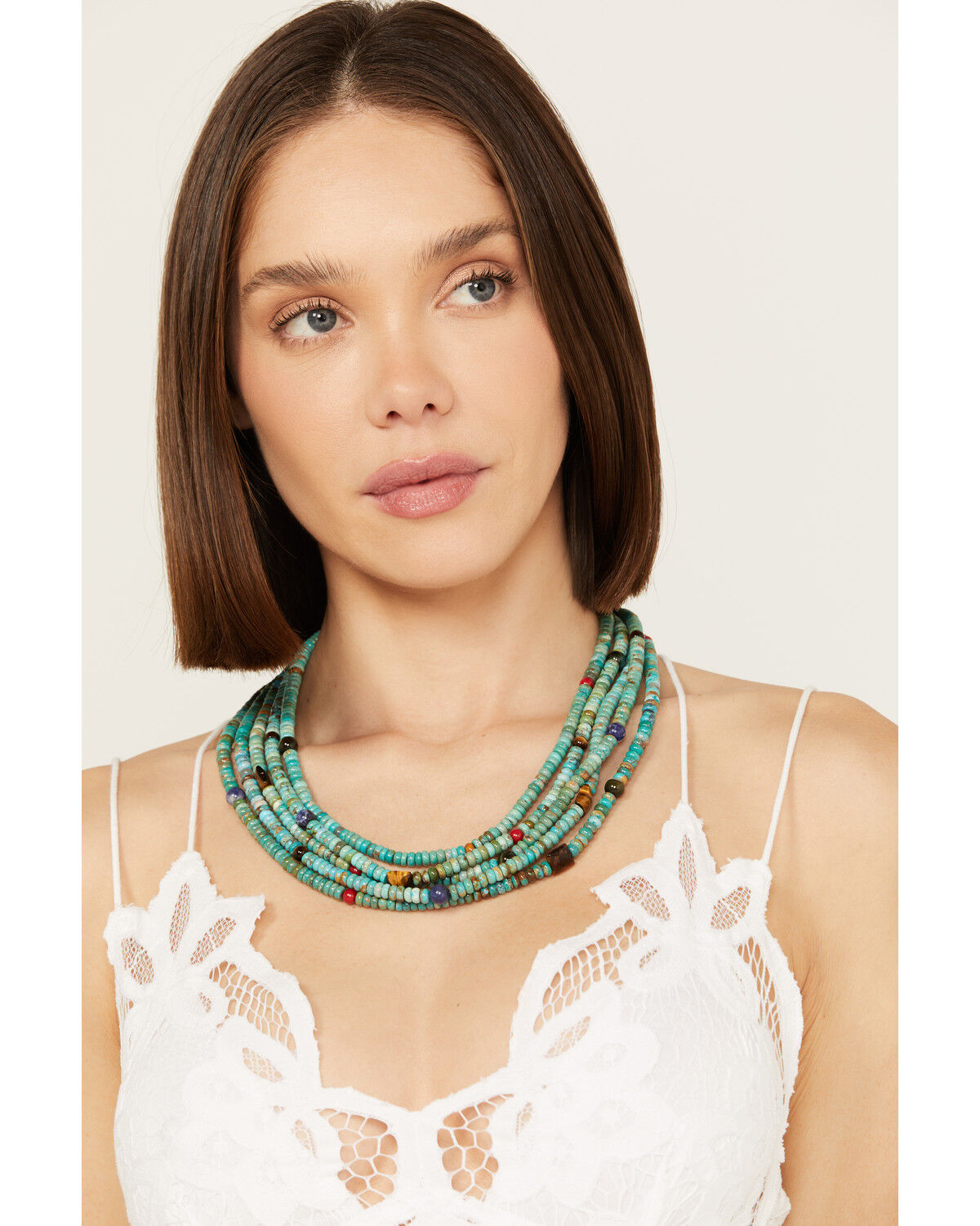Image #4 - Paige Wallace Women's Rondelle Necklace, Turquoise, hi-res
