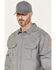 Image #2 - Hawx Men's FR Solid Long Sleeve Button-Down Woven Work Shirt - Big & Tall, Silver, hi-res