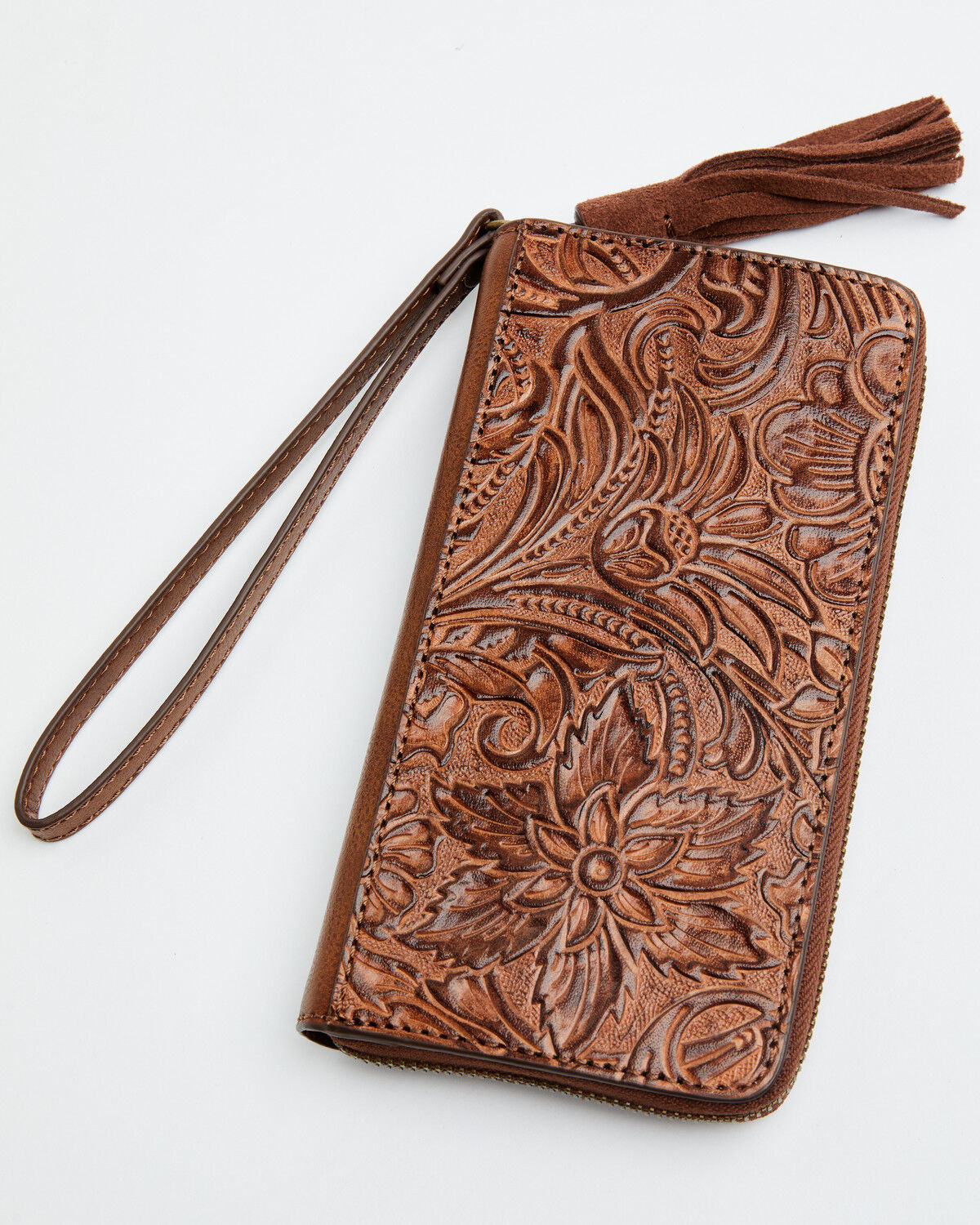 Image #1 - Shyanne Women's Tooled Wallet, Brown, hi-res