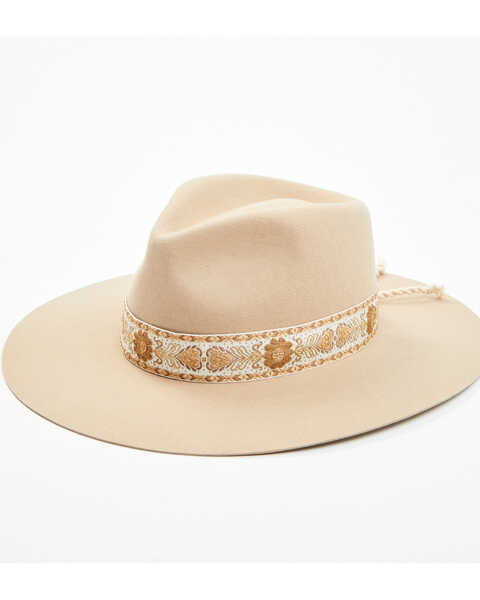 Idyllwind Women's Juneberry Felt Western Fashion Hat, Tan, hi-res