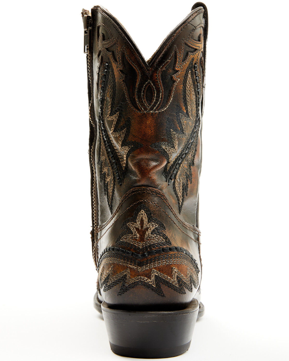Image #5 - Corral Men's Inlay And Embroidered Short Western Boots - Snip Toe, Red, hi-res