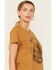 Image #2 - Ariat Women's Gold Cowboy Short Sleeve Graphic Tee, Gold, hi-res