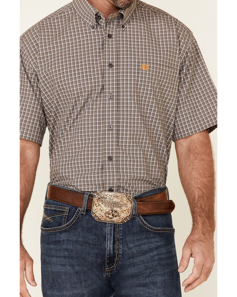 gray western shirt