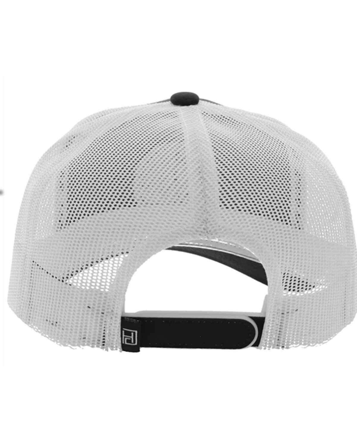 Image #2 - Hooey Men's Cowboy Golf Trucker Cap, Black/white, hi-res