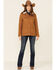 Image #2 - Shyanne Women's Brown Sherpa Lined Canvas Storm-Flap Barn Jacket , , hi-res