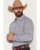 Image #2 - RANK 45&reg; Men's Tornado Geo Print Long Sleeve Button-Down Stretch Western Shirt, Blue, hi-res