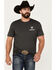 Image #2 - Ariat Men's Star Spangled Logo Short Sleeve Graphic T-Shirt, Charcoal, hi-res
