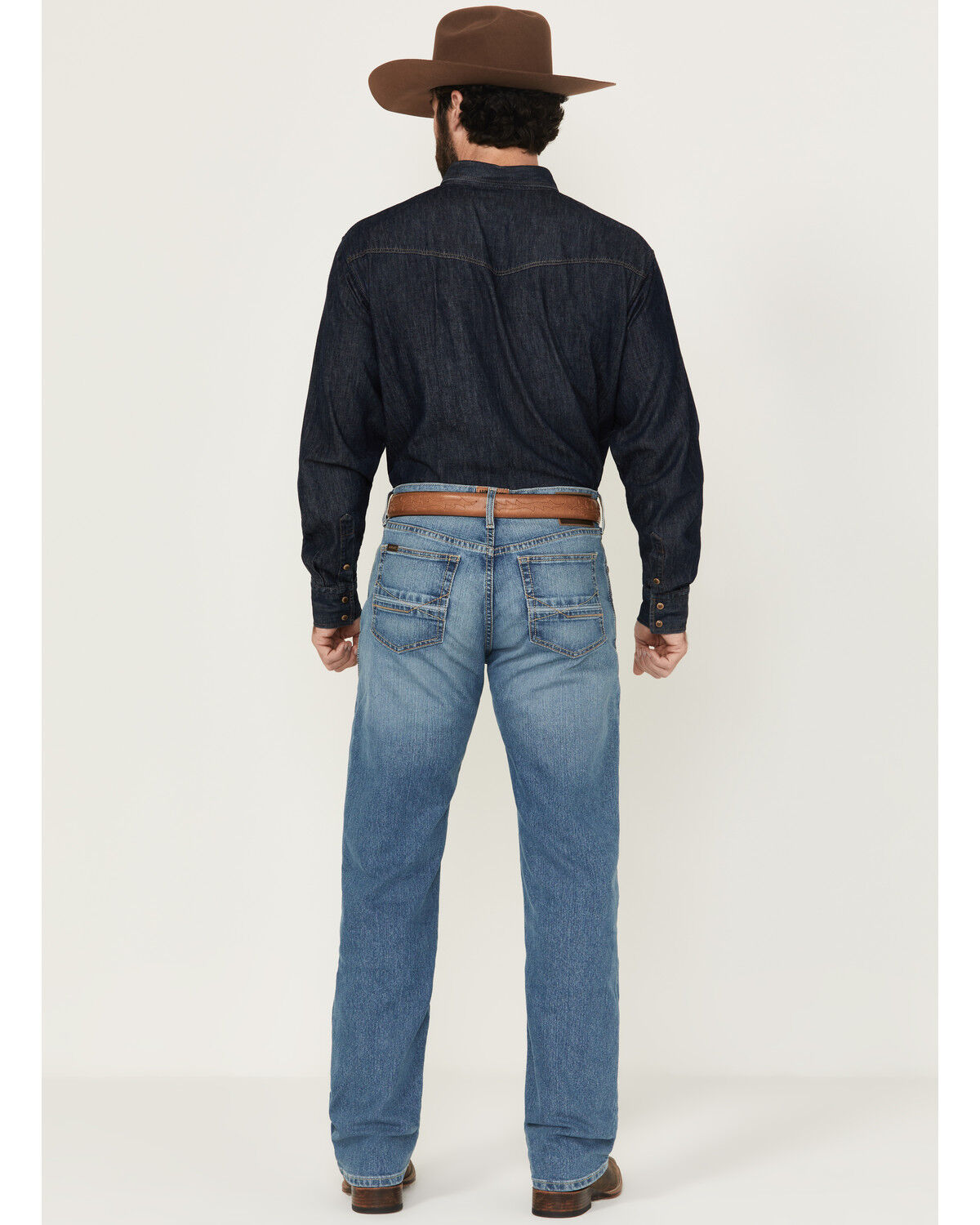 Image #3 - Ariat Men's M2 Prince Arcadia Medium Wash Relaxed Bootcut Stretch Denim Jeans - Big, Medium Wash, hi-res