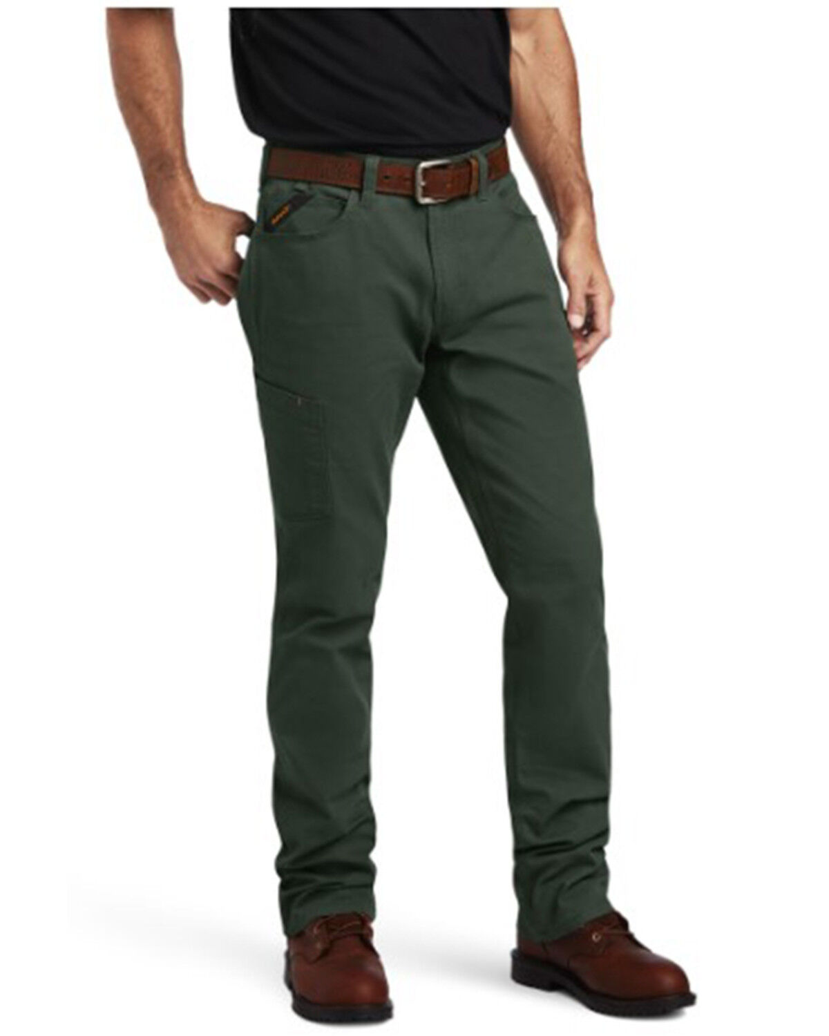 Image #1 - Ariat Men's Rebar M4 Made Tough DuraStretch Relaxed Straight Leg Work Pants, Green, hi-res