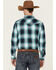 Image #4 - Cody James Men's Gateway Large Plaid Long Sleeve Snap Western Shirt, Navy, hi-res