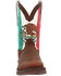 Image #4 - Durango Men's Mexico Flag Western Performance Boots - Steel Toe, Sand, hi-res