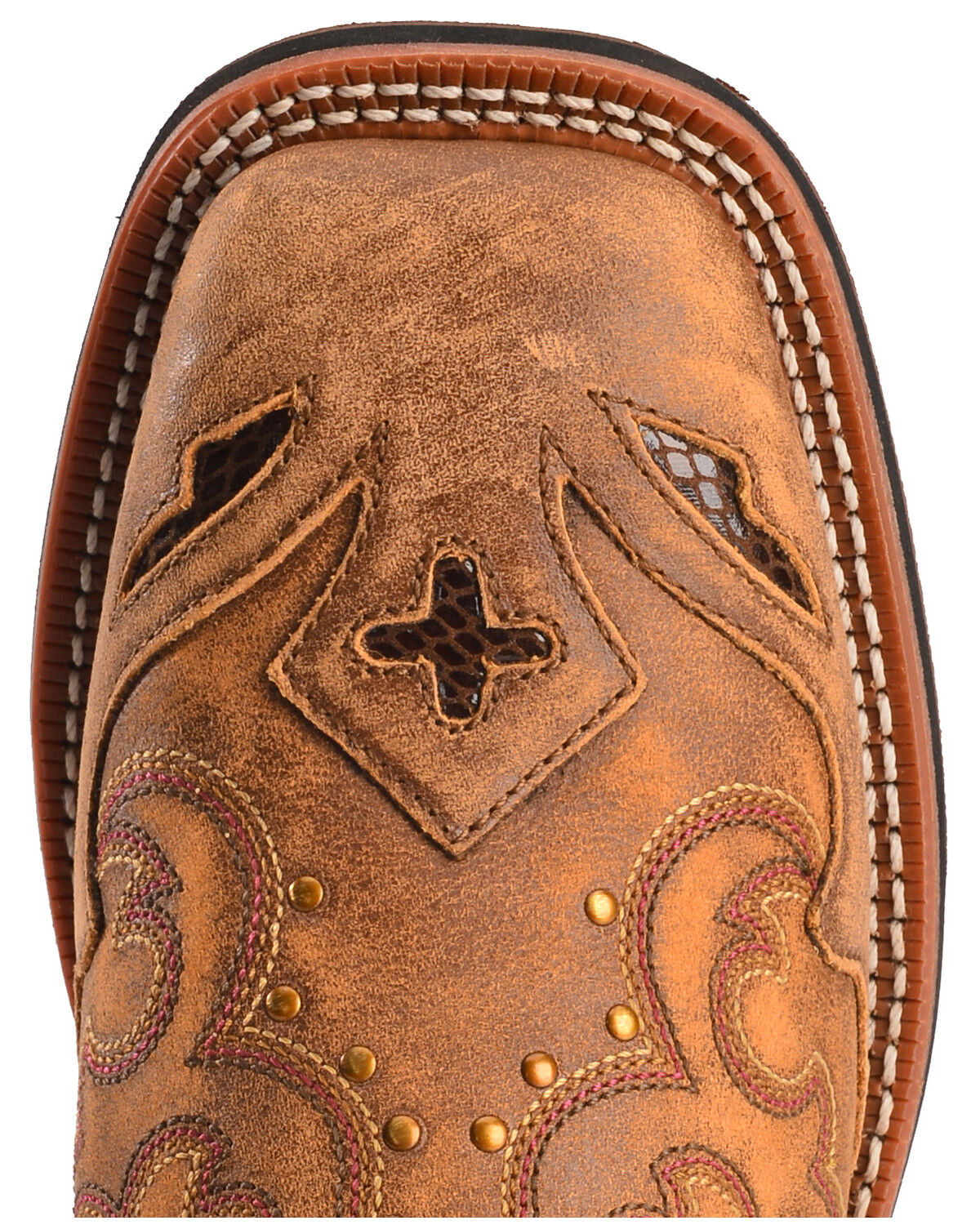 Image #8 - Laredo Women's Spellbound Western Performance Boots - Broad Square Toe, Tan, hi-res