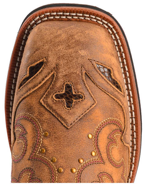 Image #8 - Laredo Women's Spellbound Western Performance Boots - Broad Square Toe  , Tan, hi-res