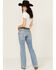 Image #3 - Wrangler Retro Women's Kacey Medium Wash Mid Rise Mae Wide Leg Trouser Stretch Denim Jeans, Medium Wash, hi-res