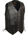 Image #1 - Milwaukee Leather Men's 10 Pocket Side Lace Vest, Black, hi-res