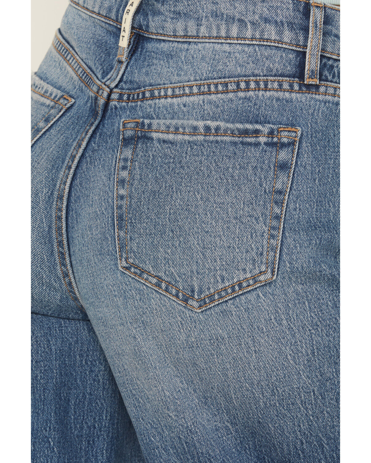 Image #4 - Ariat Women's Jazmine Medium Wash Ultra High Rise Wide Stretch Denim Jeans, Medium Wash, hi-res