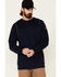 Image #1 - Ariat Men's FR Crew Neck Long Sleeve T-Shirt, Navy, hi-res