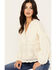 Miss Me Women's Crochet Long Sleeve Top, Cream, hi-res