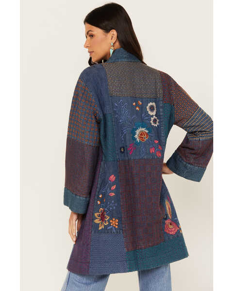 Image #4 - Johnny Was Women's Didiana Patchwork Kimono, Blue, hi-res