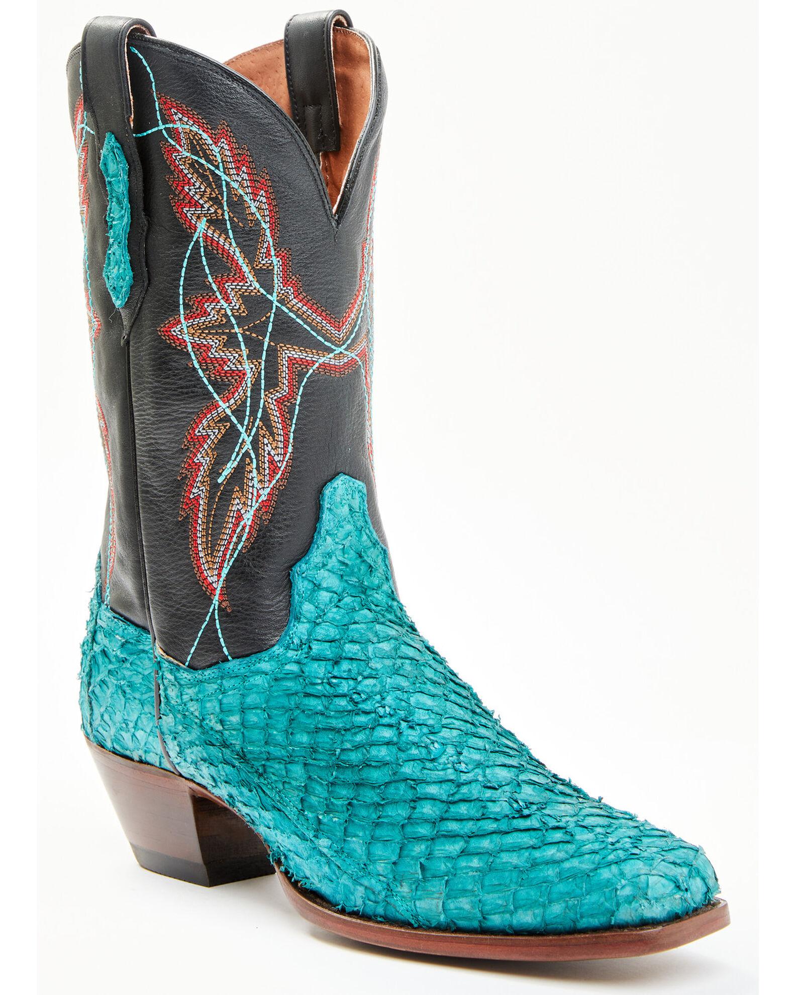 Dan Post Women s Exotic Seabass Skin Western Boots Square Toe Sheplers
