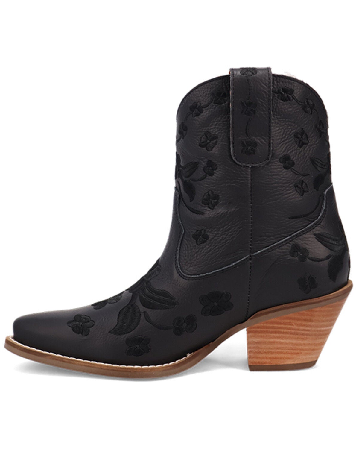 Image #3 - Dingo Women's Sweetheart Embroidered Booties - Round Toe, Black, hi-res