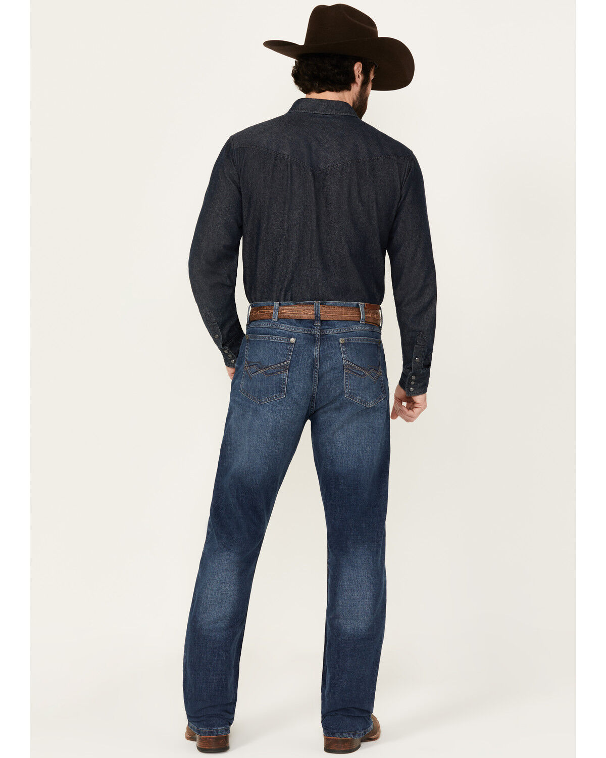 Image #3 - Wrangler 20X Men's Medium Wash Harper Slim Bootcut Stretch Denim Jeans - Tall, Medium Wash, hi-res
