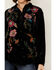 Image #3 - Johnny Was Women's Sidonia Floral Velvet Pleat Long Sleeve Shirt, Black, hi-res