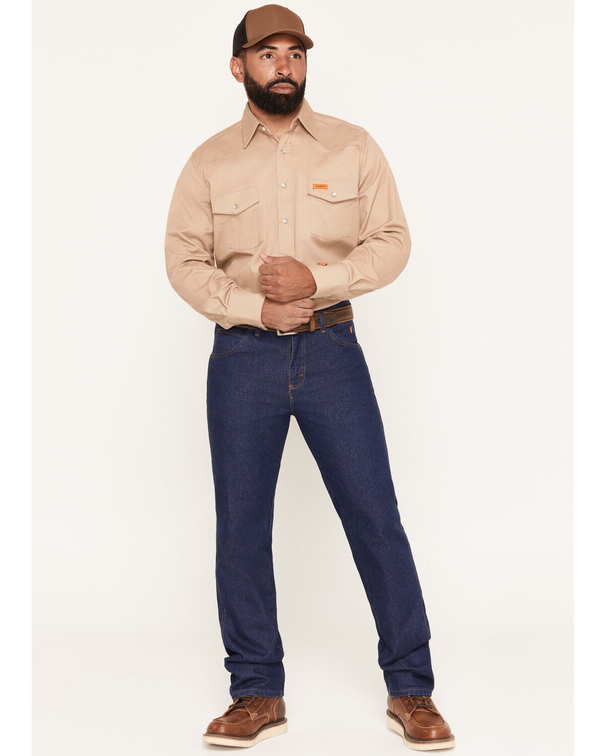 Image #1 - Wrangler Men's FR Slim Fit Straight Jeans, , hi-res