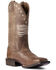 Ariat Women's Circuit Patriot Western Boots - Broad Square Toe, Brown, hi-res
