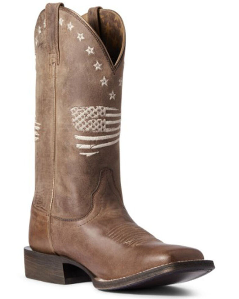 Ariat Women's Circuit Patriot Western Boots - Square Toe, Brown, hi-res