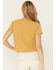 Image #4 - Wild Crow Women's Wild Birds Grommet Short Sleeve Graphic Tee, Mustard, hi-res