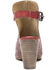 Image #4 - Myra Bag Women's Callandra High Front Hand Tooled Sandal Shoes, Red, hi-res