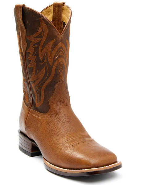 Cody James Men's Hoverfly Western Boots - Wide Square Toe, Brown, hi-res