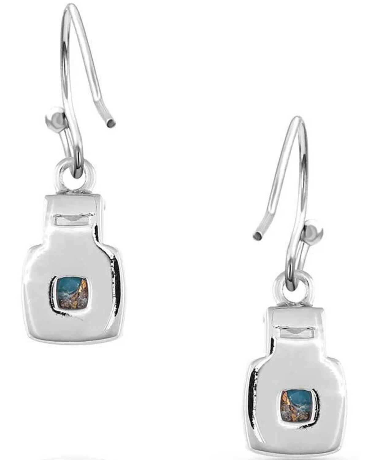Image #2 - Montana Silversmiths Women's Golden Rush Turquoise Earrings, Silver, hi-res