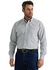 Image #1 - George Strait by Wrangler Men's Striped Print Long Sleeve Button-Down Stretch Western Shirt - Big, Light Grey, hi-res