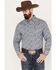 Image #1 - George Strait by Wrangler Men's Paisley Print Long Sleeve Button Down Western Shirt, Purple, hi-res