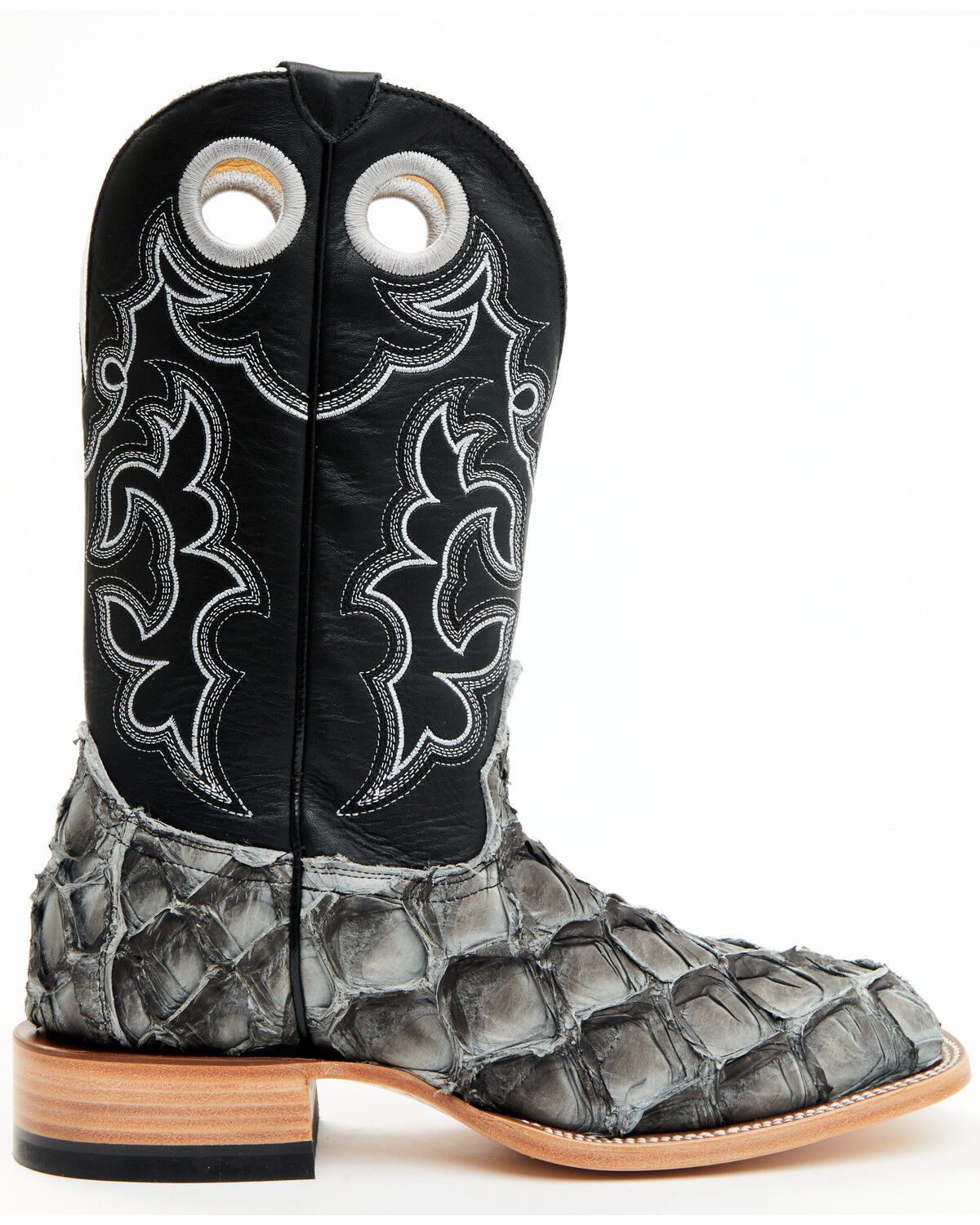 Image #2 - Cody James Men's Exotic Pirarucu Western Boots - Broad Square Toe, Black, hi-res