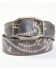 Bed Stu Women's Mohawk Silver Lux Floral Western Belt, Black, hi-res